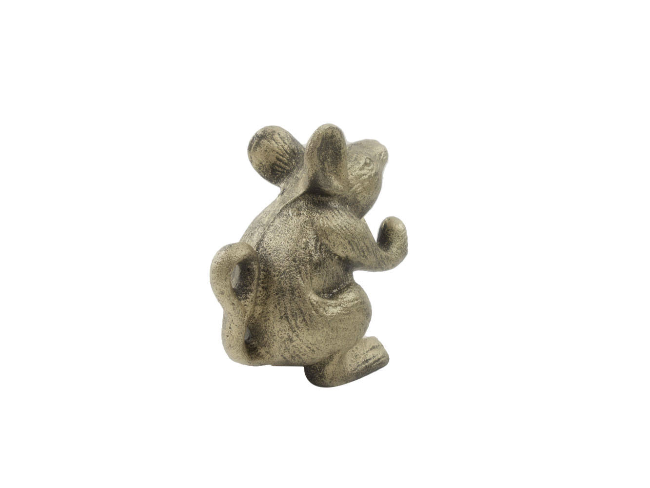 Set of 2 - Rustic Gold Cast Iron Mouse Book Ends 5""