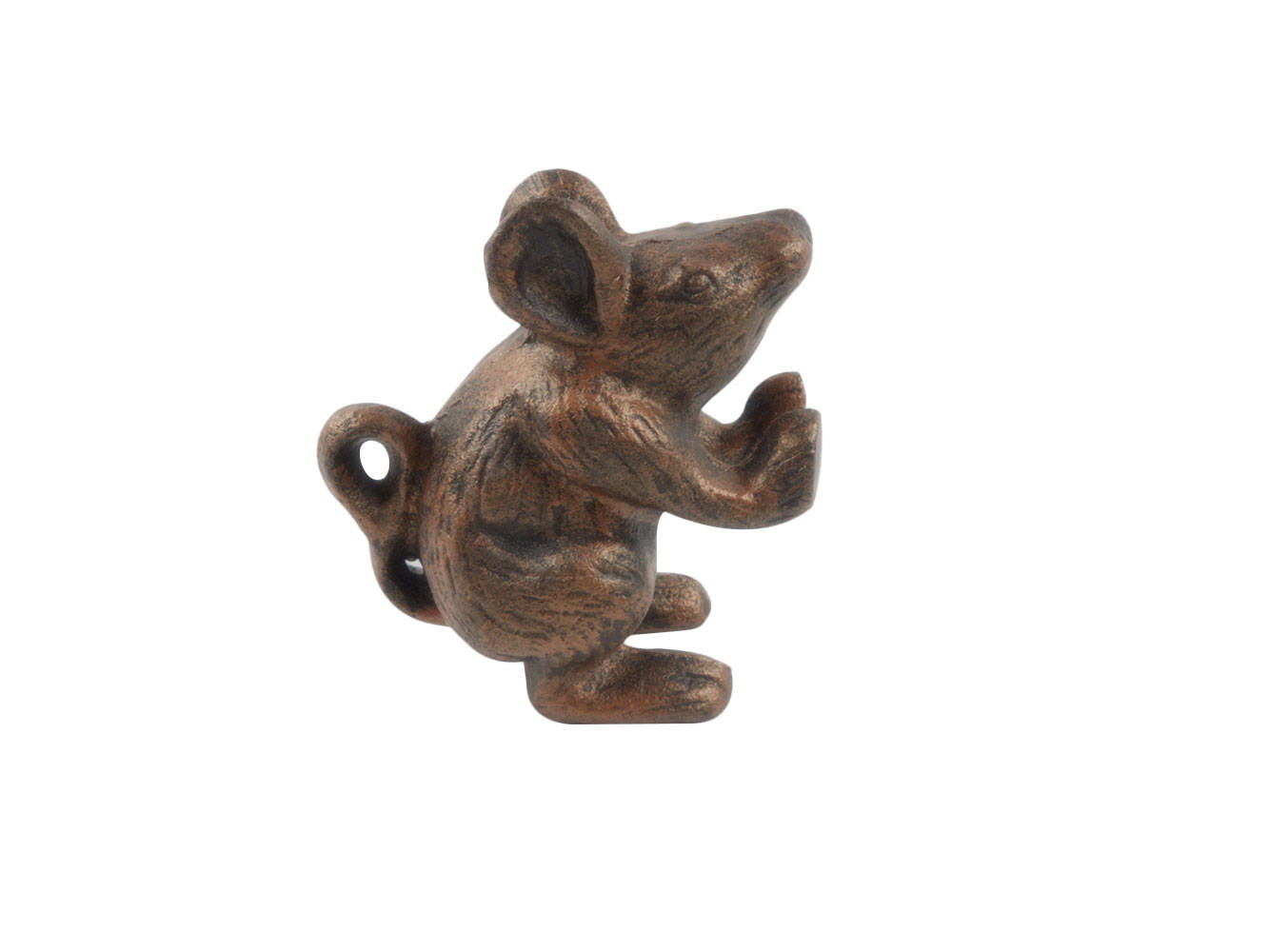 Rustic Copper Cast Iron Mouse Door Stopper 5""