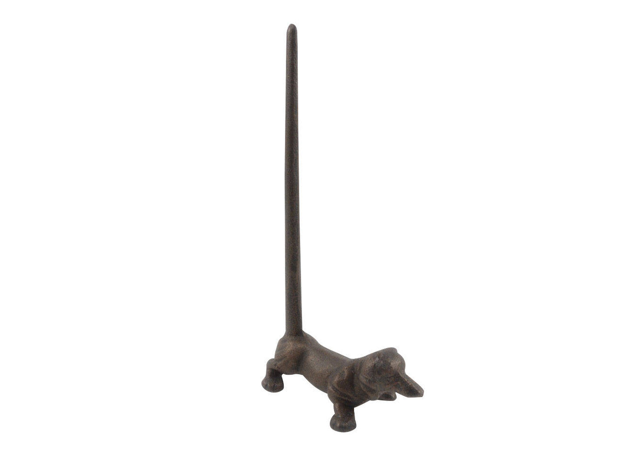 Rustic Copper Cast Iron Dog Paper Towel Holder 12"