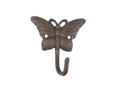 Rustic Copper Cast Iron Butterfly Hook 6"