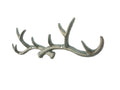 Antique Bronze Cast Iron Antler Wall Hooks 15"