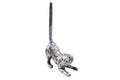 Rustic Silver Cast Iron Cat Paper Towel Holder 10"