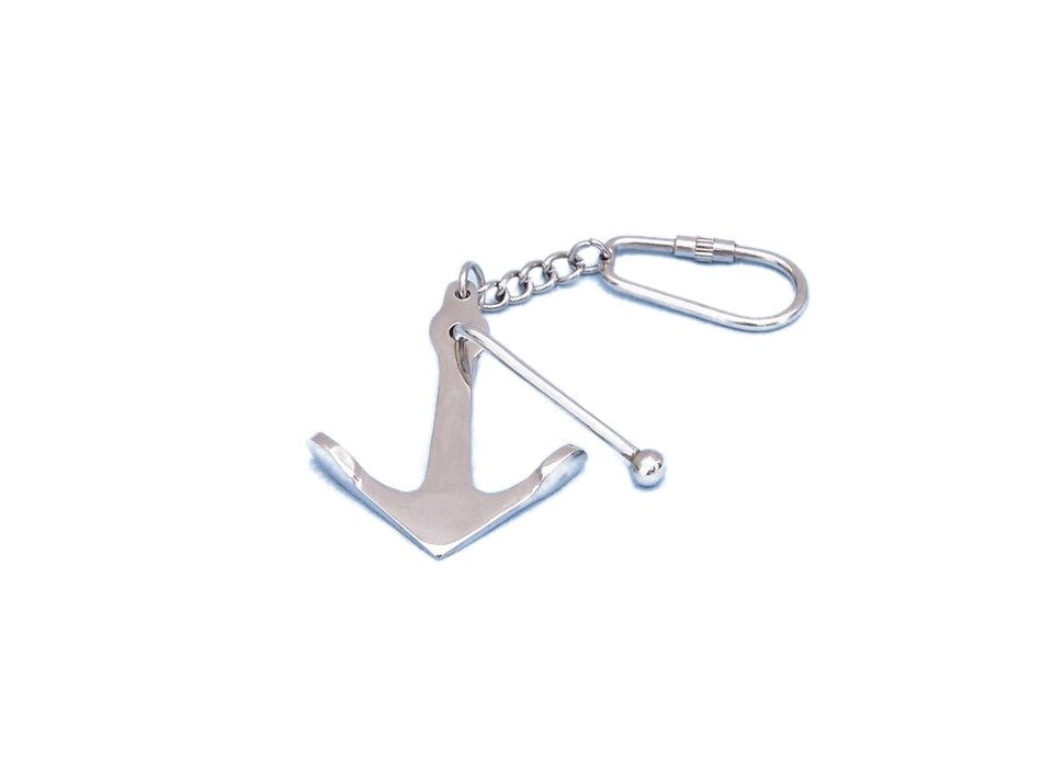 Chrome Admiralty Anchor Key Chain 6"