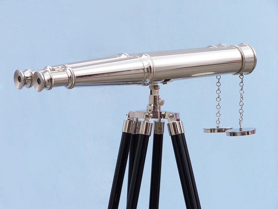 Floor Standing Admiral's Chrome Binoculars 62"