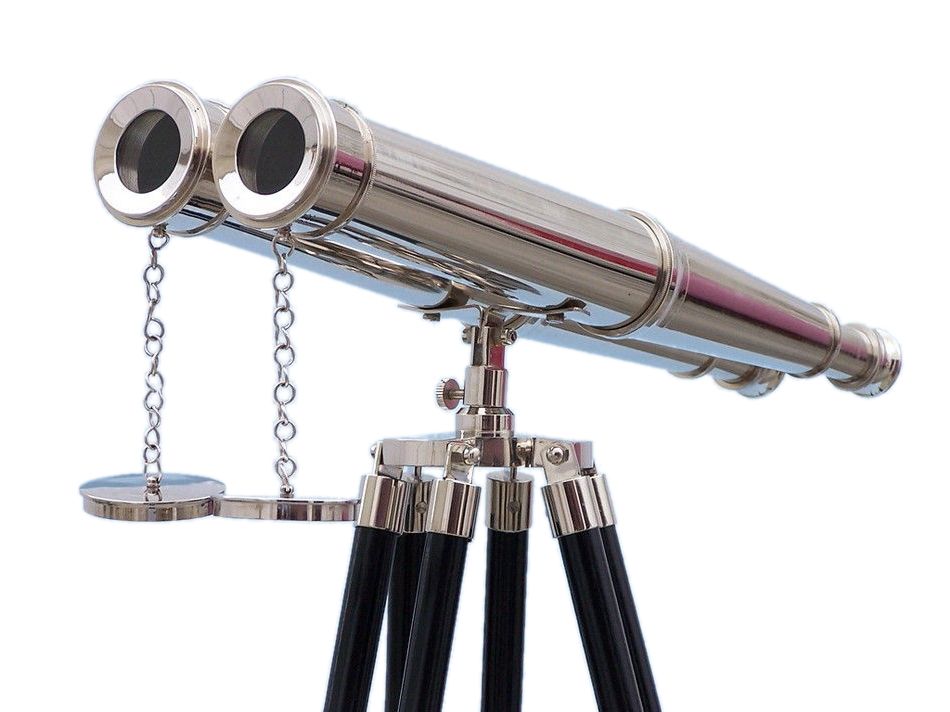 Floor Standing Admiral's Chrome Binoculars 62"
