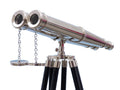Floor Standing Admiral's Chrome Binoculars 62"
