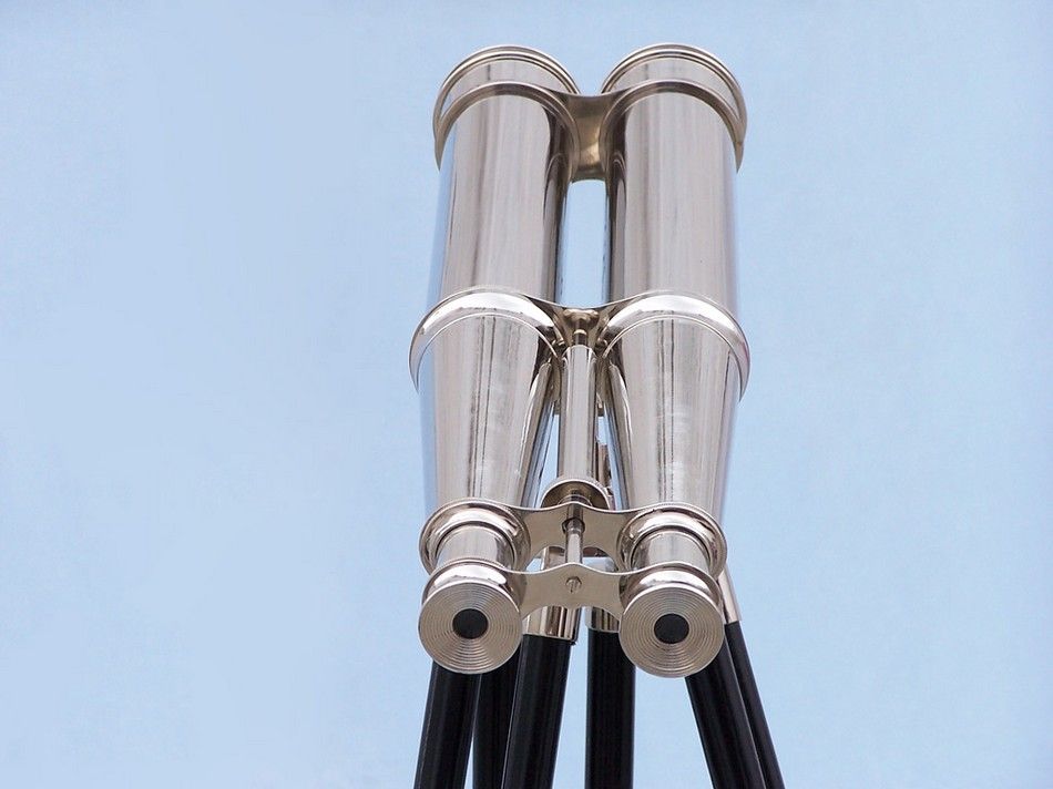 Floor Standing Admiral's Chrome Binoculars 62"