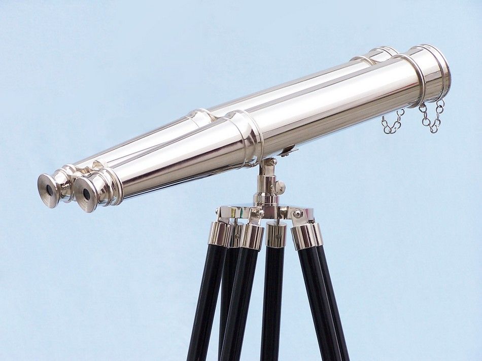Floor Standing Admiral's Chrome Binoculars 62"