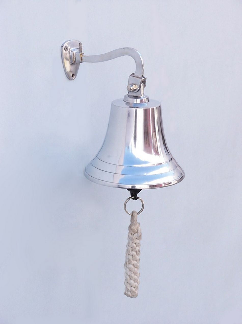 Chrome Hanging Ship's Bell 6"