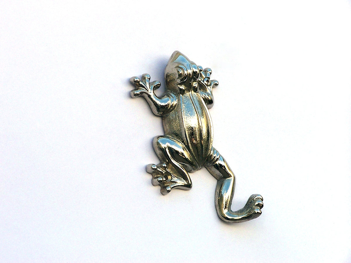 Chrome Decorative Frog Hook 6"