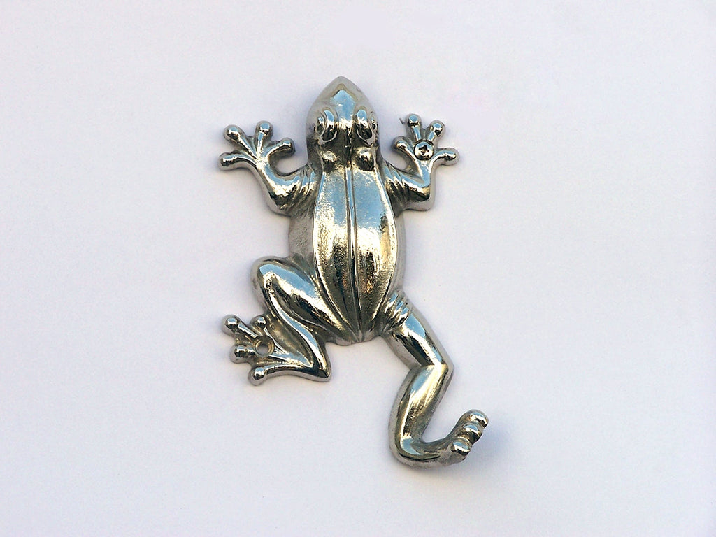 Chrome Decorative Frog Hook 6"