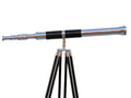 Admirals Floor Standing Chrome with Leather Telescope 60"