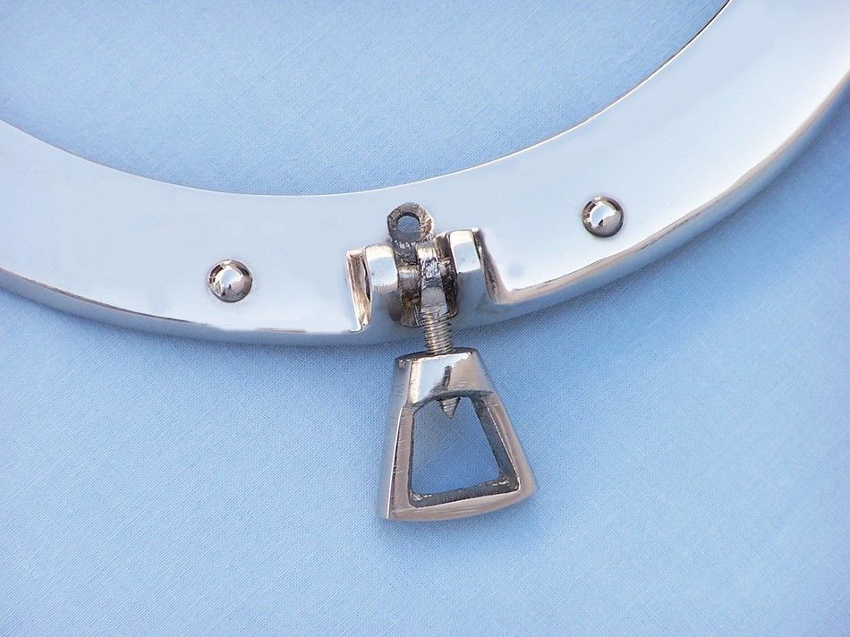 Chrome Decorative Ship Porthole Clock 12"