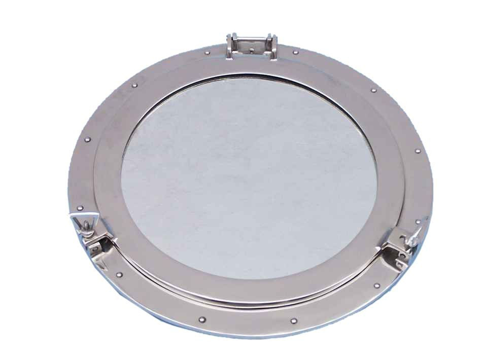 Chrome Decorative Ship Porthole Mirror 24"