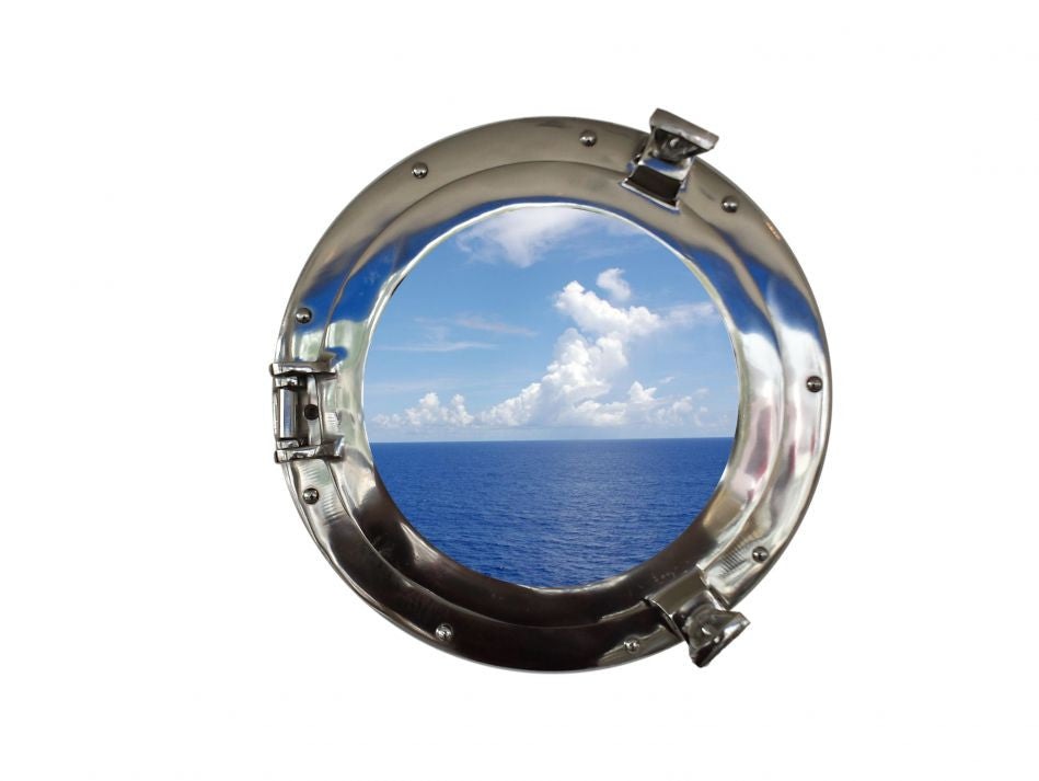 Chrome Decorative Ship Porthole Window 12"