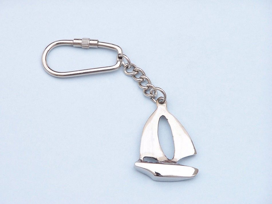 Chrome Yacht Key Chain 5"