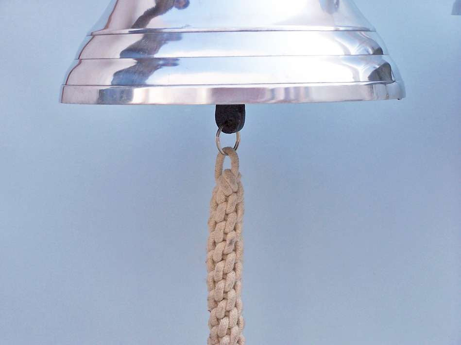 Chrome Hanging Ship's Bell 18"