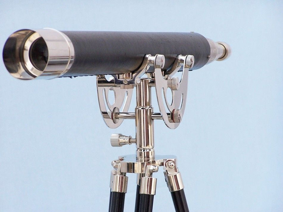 Floor Standing Chrome/Leather Anchormaster Telescope 65"