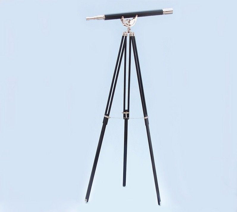 Floor Standing Chrome/Leather Anchormaster Telescope 65"