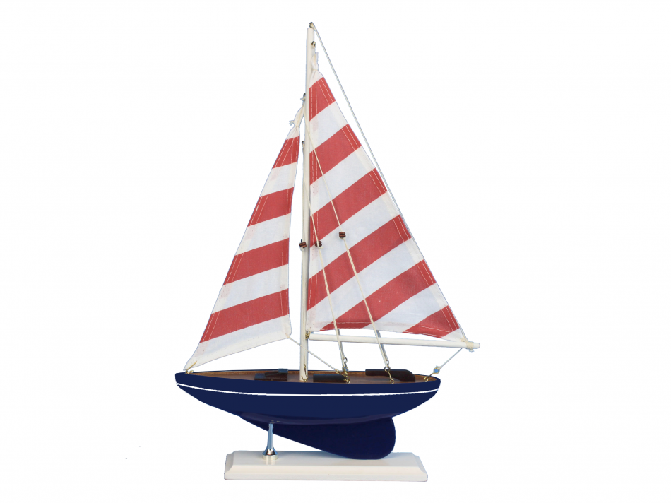 Wooden Nautical Delight Model Sailboat 17"
