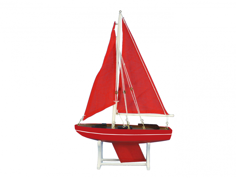 Wooden It Floats Ruby Compass Model Sailboat 12"