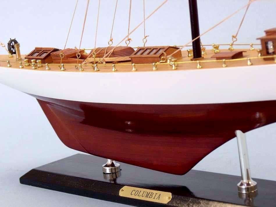 Wooden Columbia Limited Model Sailboat Decoration 35"