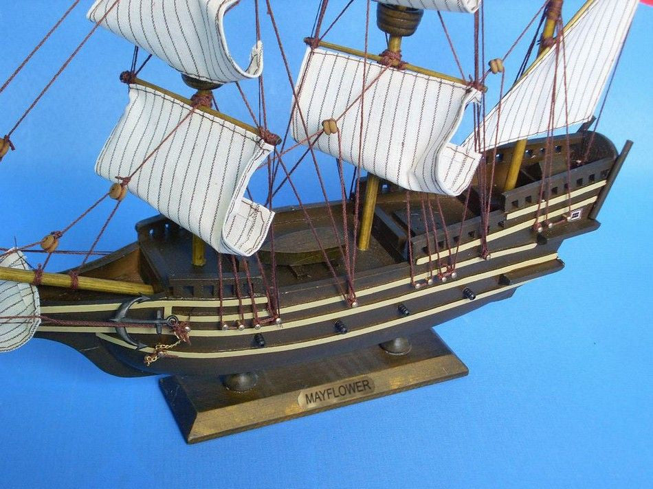 Wooden Mayflower Tall Model Ship 14"