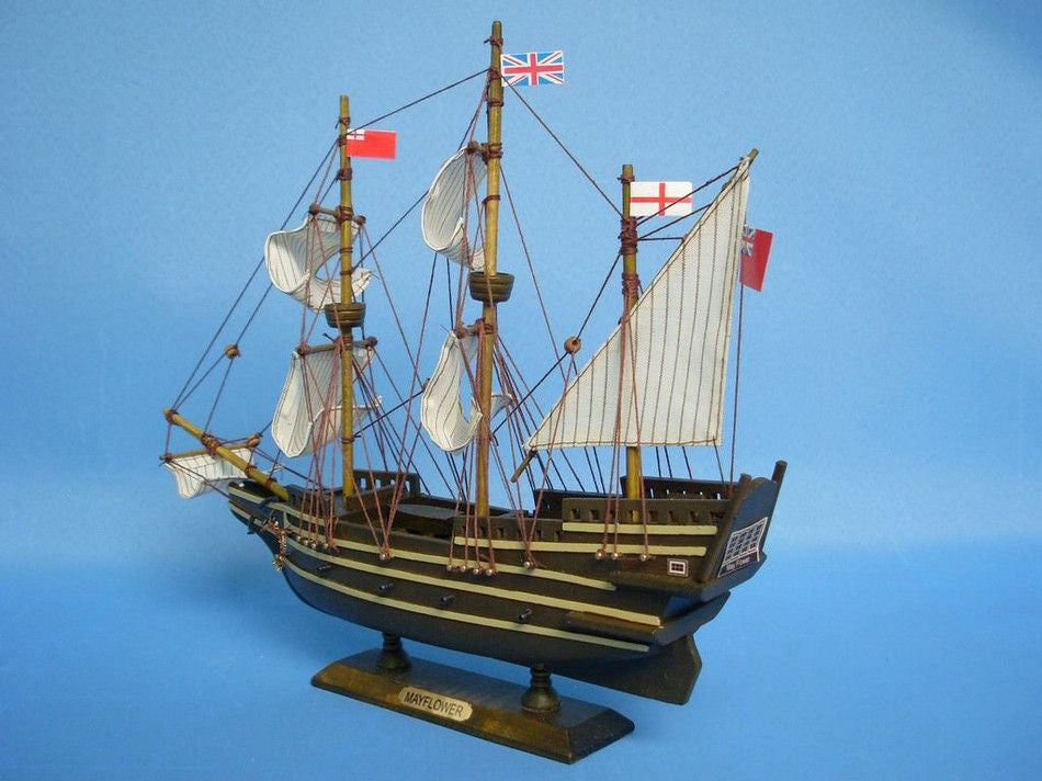 Wooden Mayflower Tall Model Ship 14"