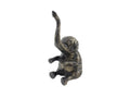 Rustic Gold Cast Iron Elephant Metal Door Stop 8"