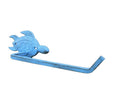 Rustic Light Blue Cast Iron Sea Turtle Toilet Paper Holder 10"