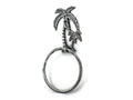 Antique Silver Cast Iron Palm Tree Towel Holder 9"