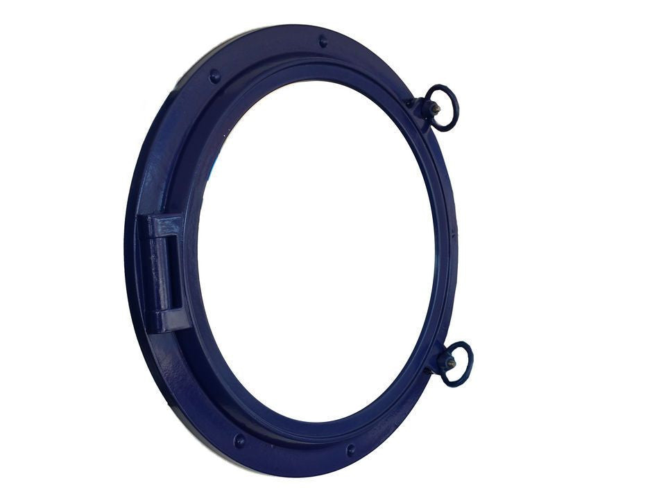 Navy Blue Decorative Ship Porthole Window 24"