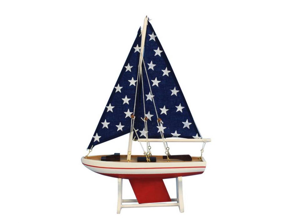 Wooden It Floats 12" - Big Stars Floating Sailboat Model