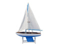Wooden It Floats 12" - Light Blue Floating Sailboat Model