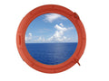 Orange Decorative Ship Porthole Window 24"