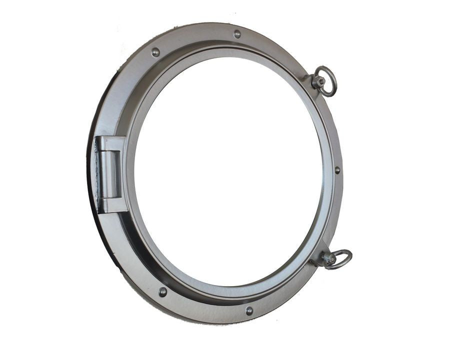 Silver Decorative Ship Porthole Window 24"