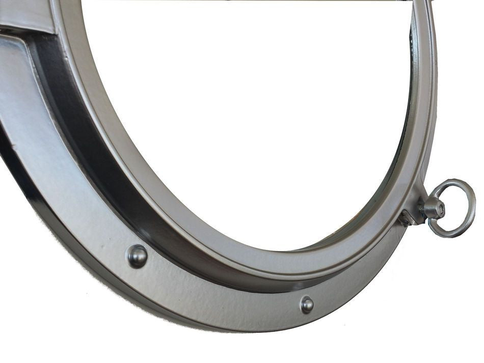 Silver Decorative Ship Porthole Window 24"