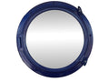 Navy Blue Decorative Ship Porthole Mirror 24"