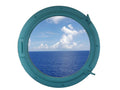 Light Blue Decorative Ship Porthole Window 24"