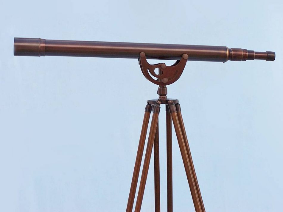 Floor Standing Bronzed Anchormaster Telescope 65"
