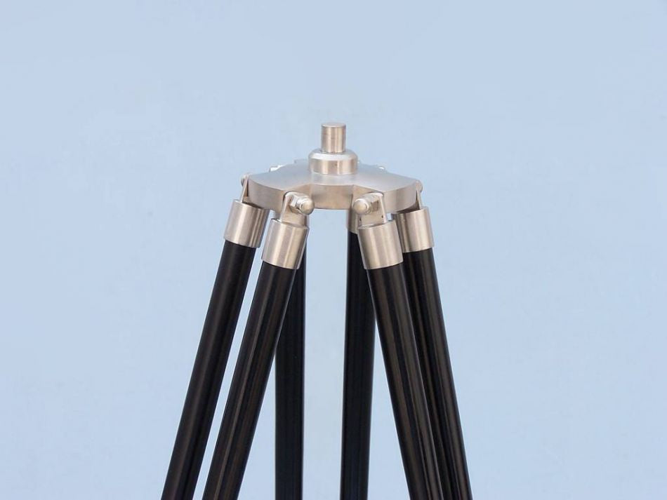 Floor Standing Brushed Nickel With Leather Anchormaster Telescope 65"