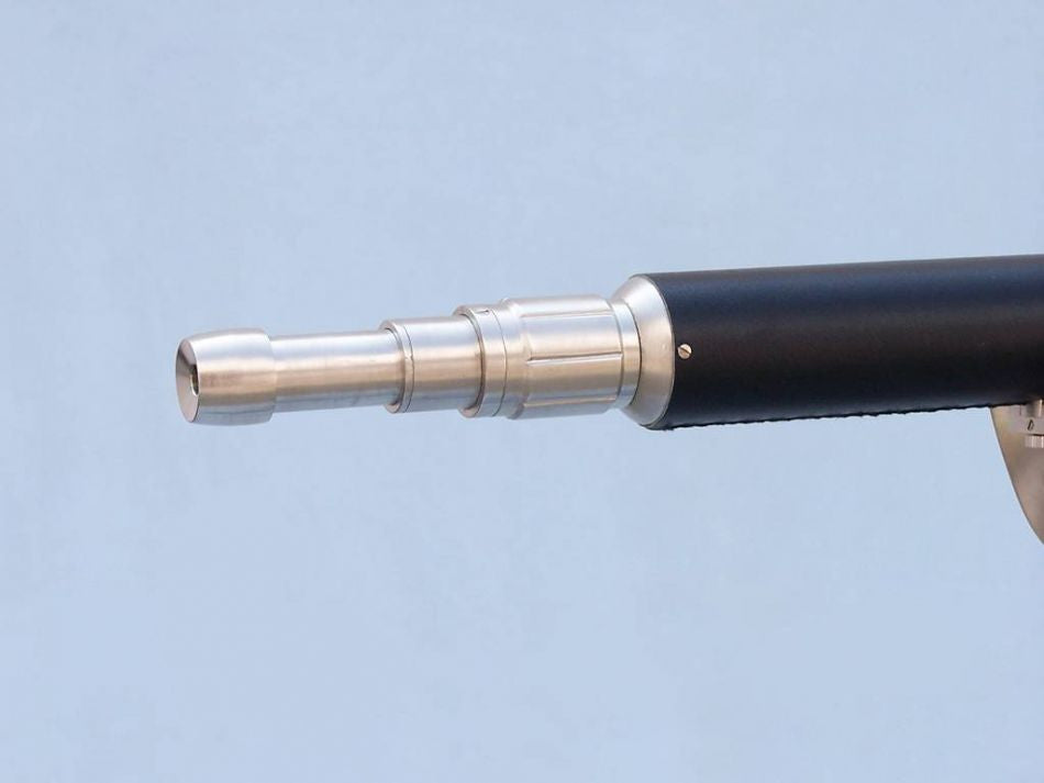 Floor Standing Brushed Nickel With Leather Anchormaster Telescope 65"