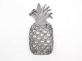 Rustic Silver Cast Iron Pineapple Trivet 9"