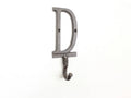 Cast Iron Letter D Alphabet Wall Hook 6"