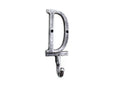 Rustic Silver Cast Iron Letter D Alphabet Wall Hook 6"