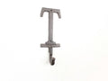 Cast Iron Letter T Alphabet Wall Hook 6"
