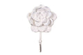 Whitewashed Cast Iron Decorative Rose Hook 7"