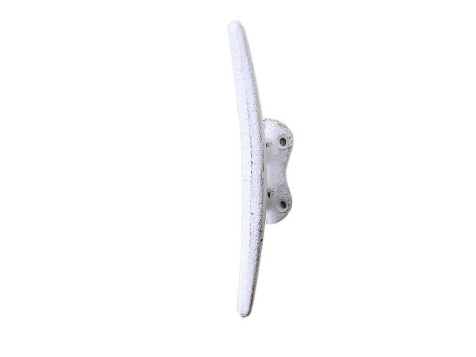 Whitewashed Cast Iron Cleat Wall Hook 6"