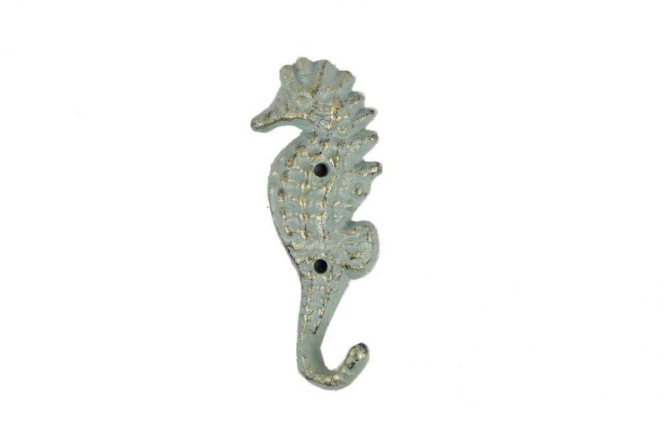 Antique Bronze Cast Iron Seahorse Hook 5"