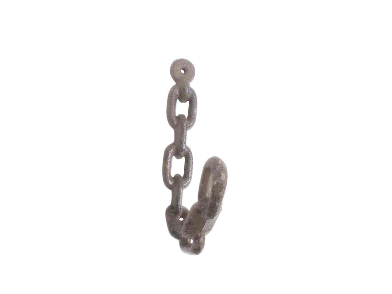 Cast Iron Wall Mounted Decorative Chain Link Hook 7.5"